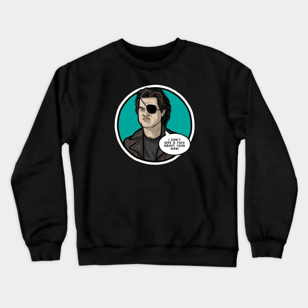 Snake Plissken Crewneck Sweatshirt by Baddest Shirt Co.